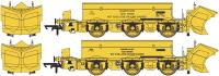 ZZA Beilhack snowploughs in BR yellow (1990s to early 2000s) - pack of 2 - ADB965580 & ADB965581