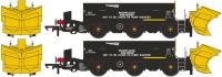 ZZA Beilhack snowploughs in Network Rail black (Post-2022 condition) - pack of 2 - ADB965580 & ADB965581