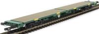 FEA-E intermodal wagon 641025 in Freightliner green with track panel carriers