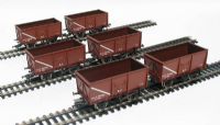 16 ton slope sided pressed side door mineral wagon 23768 in BR brown livery