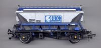 CDA 2 axle china clay hopper wagon in ECC silver and blue - 375048