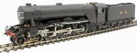 Class A3 4-6-2 unnumbered with single chimney, standard dome and unstreamlined non-corridor tender in LNER black 1941-1946