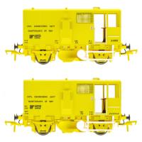 CIE/IR ballast plough vans in CIE Per-Way yellow - Pack of 2 - 24851 & 24854