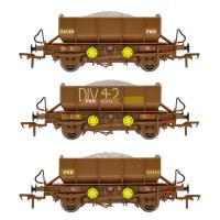 IE 4-wheel ballast wagons in IE bauxite - Pack of 3 - F - 24140, 24256 & 24263