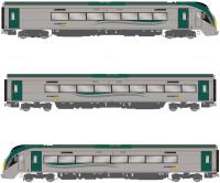 IE 22000 Class 'ICR' 3-car unit in Irish Rail original 'Intercity' grey & green
