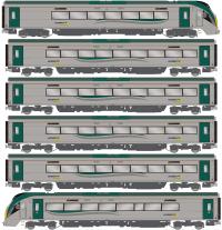 IE 22000 Class 'ICR' 6-car unit in Irish Rail original 'Intercity' grey & green - with Sculfort Locotractor