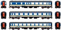 IRM1245-NIR-IC2 NIR Mk2B in Northern Ireland Railways corporate Intercity blue & white with stripes - pack of 3 - Version 2