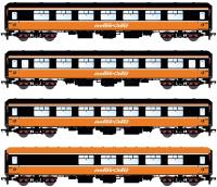 IRM1250C CIE Mk2B/C in Irish Rail 'Intercity' orange and black - pack of 4 - Version C