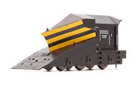 BR Independent Snowplough in BR black with wasp stripes - ADB965228 - 'Buxton TMD'