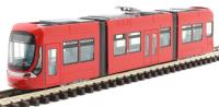 Freelance articulated modern tram - red