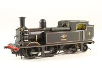 Class O2 0-4-4T 16 "Ventnor" in BR black with late crest