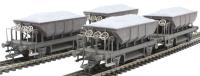 'Dogfish' ballast wagons in BR engineers olive green - weathered - Pack of 4 - Limited Edition for Kernow Model Rail Centre