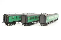 KB1906 Bulleid semi-open brake third x2 4301/4302 and 1x Bulleid corridor composite coach 5751 Southern green - set of three 770 - built from Southern Pride kits