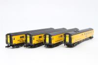 KB2269 Mk3 NMT New Measurement Train Coach Set in Network Rail Yellow - converted from Dapol Coaches and Professionally Repainted - Set of 4