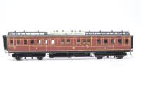 KB2416 Diag H7 clerestory composite dining car 7580 in GWR crimson lake - modified Hornby model with Bettabitz sides