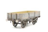 KB864 4 Plank Open Wagon in Plain Grey Weathered - Built from unknown kit