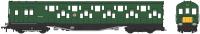 Class 4-DD Double-Decker 4002 in BR green with small yellow panels