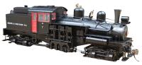 Shay 50t 2-truck geared locomotive 7 in Arcata & Mad River Railroad black - digital fitted
