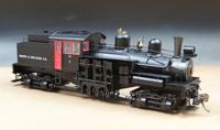 Shay 50t 2-truck geared locomotive 6 in West Side Lumber black