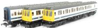Class 117 3-Car DMU in BR White & Blue W59484 W51350 & W51346