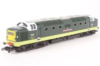 Class 55 D9016 "Gordon Highlander" in BR two tone green