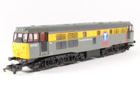 Class 31 31112 in Transrail grey and yellow.