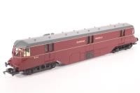 GWR type parcels railcar in BR (WR) maroon livery W34
