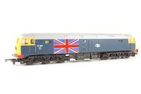 Class 47 47164 in BR blue with Stratford silver roof and Union Flag on sides