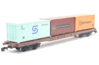 Freightliner Bogie Wagon with Three 20' Containers 'Seatrain', 'LEP' and 'Contrans'
