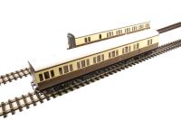 Pair of two GWR 'B' set coaches in GWR chocolate and cream - "Bristol Division"