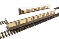 Pair of two GWR 'B' set coaches in GWR chocolate and cream - "Kingsbridge Branch"