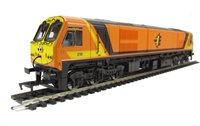 Irish Class 201 diesel 210 in CIE orange livery with full yellow ends