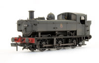 Class 16xx Pannier 0-6-0PT 1604 in BR black with early emblem - weathered