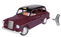 MT00105 Mettoy Austin FX4 London Taxi in Black/Burgundy Two Tone. Production run of <1000