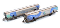 N-IIAD-201BDW Custom Weathered Drax Power IIA-D Biomass Hopper Twin Pack (Original Drax Power Livery) - Pack B