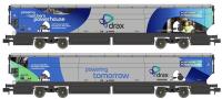 IIA-D Biomass hopper wagons in Drax Power 'Northern Powerhouse' livery - pack of 2 (Version A) - exclusive to Rails of Sheffield