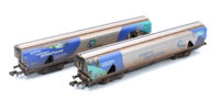 N-IIAD-211BDW Custom Weathered Drax Power IIA-D Biomass Hopper Twin Pack (Northern Powerhouse Drax Livery) - Pack B
