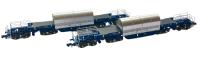 KUA nuclear flask carrier wagons in grey and silver - pack of two