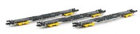 N22303 Set of 3 KFA Container Flat Wagons Network Rail GPS Bogies