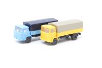 N42W Set of two rigid covered trucks (One Mercedes 1317 and one Magirus 100 D7