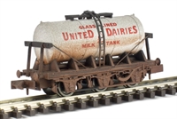 6 wheel milk tank wagon "United Dairies" (weathered). Ltd edition of 500.