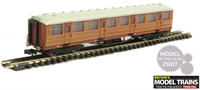 Gresley first class coach in LNER Teak livery