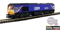 Class 66 diesel 66723 in GBRf / First Group livery (low emission design)