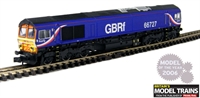 Class 66 diesel 66727 in GBRf / First Group livery (low emission design)