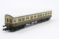 ND080-178 GWR auto trailer 178 in GWR chocolate and cream - split from set