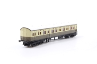 ND080-185 GWR auto trailer 185 in GWR chocolate and cream - split from set