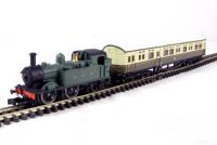 Train pack with Class 14xx/48xx 0-4-2 loco 1466 in GWR green & autocoach 187 in chocolate & cream