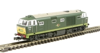 Class 35 Hymek D7083 in BR two tone green with small yellow panel