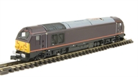 Class 67 diesel 67006 in Royal Train Claret livery