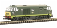 Class 35 Hymek Diesel BR 2 Tone Green D7071 (Unpowered Dummy)